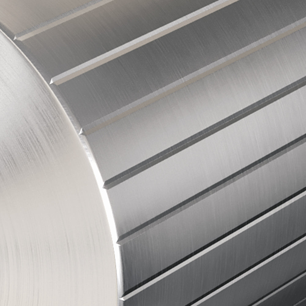 BRAUER Stripe inbouw wastafelmengkraan met rechte uitloop en afdekplaat model A2 RVS-kleurig geborsteld PVD 5-NG-334