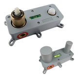 BRAUER Stripe inbouw wastafelmengkraan met rechte uitloop en afdekplaat model A2 RVS-kleurig geborsteld PVD 5-NG-334