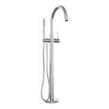 BRAUER Stripe vrijstaande badmengkraan SET 01 met staaf handdouche en doucheslang RVS-kleurig geborsteld PVD 5-NG-337