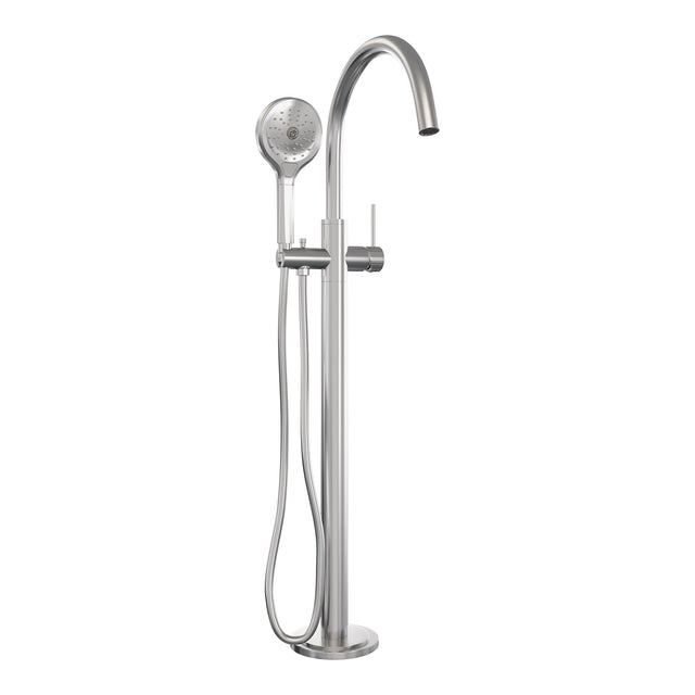 BRAUER Stripe vrijstaande badmengkraan SET 02 met 3-standen handdouche en doucheslang RVS-kleurig geborsteld PVD 5-NG-338