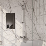 BRAUER Stripe opbouw baddouche thermostaatkraan SET 01 met glijstang en staaf handdouche en doucheslang RVS-kleurig geborsteld PVD 5-NG-340