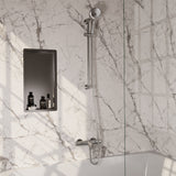 BRAUER Stripe opbouw baddouche thermostaatkraan SET 02 met glijstang en 3-standen handdouche en doucheslang RVS-kleurig geborsteld PVD 5-NG-341