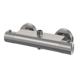 BRAUER Stripe opbouw thermostatische regendouche SET 01 met 25 cm hoofddouche en staaf handdouche en doucheslang RVS-kleurig geborsteld PVD 5-NG-348