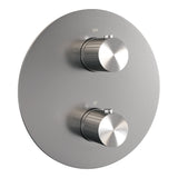 BRAUER Stripe 3-weg inbouwthermostaat rond met in- en afbouwdelen RVS-kleurig geborsteld PVD 5-NG-354