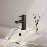 BRAUER Stripe lage opbouw wastafelmengkraan model A mat zwart 5-S-001-HD7