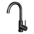 BRAUER Black Carving hoge opbouw wastafelmengkraan met draaibare ronde uitloop model A mat zwart 5-S-003-R4