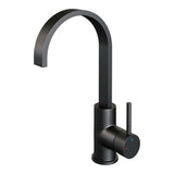 BRAUER Black Carving hoge opbouw wastafelmengkraan met draaibare platte uitloop model A mat zwart 5-S-003-S4