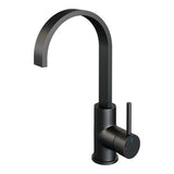 BRAUER Stripe hoge opbouw wastafelmengkraan met draaibare platte uitloop model A mat zwart 5-S-003-S5