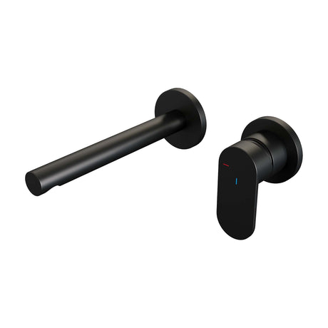 BRAUER Black Edition inbouw wastafelmengkraan met rechte uitloop en rozetten model C1 mat zwart