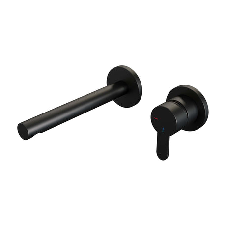 BRAUER Black Edition inbouw wastafelmengkraan met rechte uitloop en rozetten model D1 mat zwart