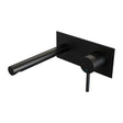 BRAUER Black Carving inbouw wastafelmengkraan met rechte uitloop en afdekplaat model A1 mat zwart 5-S-004-S6