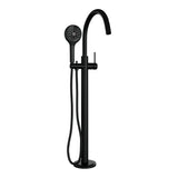 BRAUER Black Edition vrijstaande badmengkraan SET 02 met 3-standen handdouche en doucheslang mat zwart