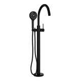 BRAUER Black Carving vrijstaande badmengkraan SET 02 met 3-standen handdouche en doucheslang mat zwart 5-S-084-2
