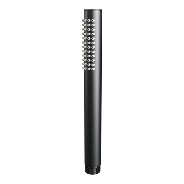 BRAUER Black Carving opbouw baddouche thermostaatkraan SET 01 met glijstang en staaf handdouche en doucheslang mat zwart 5-S-085-1