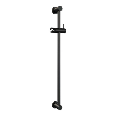 BRAUER Black Carving opbouw baddouche thermostaatkraan SET 01 met glijstang en staaf handdouche en doucheslang mat zwart 5-S-085-1