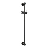 BRAUER Black Carving opbouw baddouche thermostaatkraan SET 02 met glijstang en 3-standen handdouche en doucheslang mat zwart 5-S-085-2