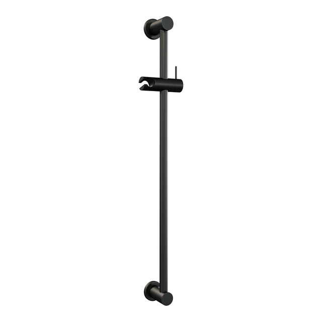 BRAUER Black Carving opbouw baddouche thermostaatkraan SET 02 met glijstang en 3-standen handdouche en doucheslang mat zwart 5-S-085-2
