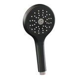 BRAUER Black Carving opbouw baddouche thermostaatkraan SET 04 met wandhouder en 3-standen handdouche en doucheslang mat zwart 5-S-085-4