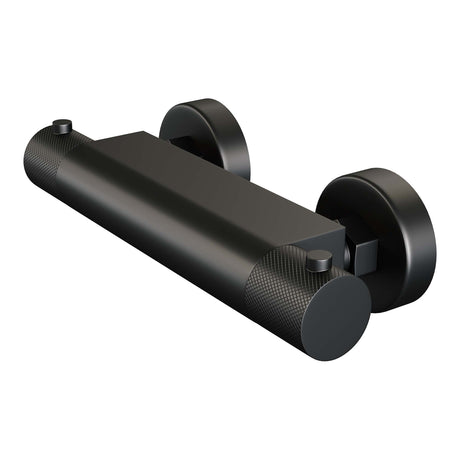 BRAUER Black Carving opbouw douche thermostaatkraan mat zwart 5-S-086
