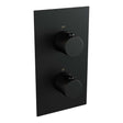 BRAUER Black Carving 3-weg inbouwthermostaat met in- en afbouwdelen mat zwart 5-S-092