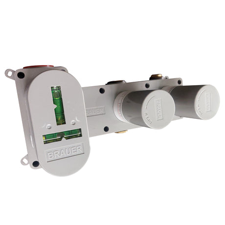 BRAUER Black Carving thermostatische inbouw badkraan SET 02 met uitloop en 3-standen handdouche en doucheslang en wandaansluitbocht mat zwart 5-S-094
