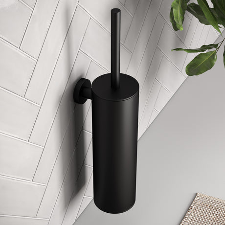BRAUER Toiletborstelset hangend mat zwart 5-S-151