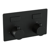 BRAUER Black Edition 2-weg inbouwthermostaat met drukknoppen met in- en afbouwdelen mat zwart
