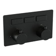 BRAUER Black Edition 3-weg inbouwthermostaat met drukknoppen met in- en afbouwdelen mat zwart