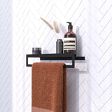 BRAUER Handdoekrek met planchet mat zwart 5-S-226
