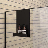 BRAUER Doucherek hangend met glasklem mat zwart 5-S-228