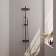 BRAUER Black Edition opbouw thermostatische regendouche SET 03 met 30 cm hoofddouche en staaf handdouche en doucheslang mat zwart 5-S-241