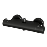 BRAUER Black Edition opbouw thermostatische regendouche SET 03 met 30 cm hoofddouche en staaf handdouche en doucheslang mat zwart 5-S-241