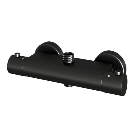 BRAUER Black Edition opbouw thermostatische regendouche SET 03 met 30 cm hoofddouche en staaf handdouche en doucheslang mat zwart 5-S-241