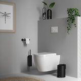 BRAUER Toiletborstelset hangend mat zwart 5-S-322