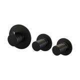 BRAUER Stripe thermostatische inbouw badkraan SET 02 met uitloop en 3-standen handdouche en doucheslang en wandaansluitbocht mat zwart 5-S-358