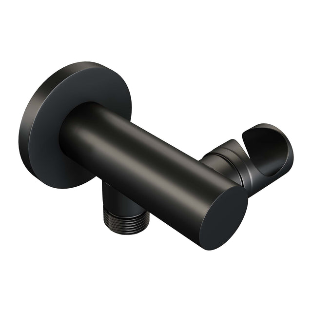 BRAUER Stripe thermostatische inbouw regendouche SET 03 met 25 cm douchekop en plafondarm en staaf handdouche en doucheslang en wandaansluitbocht mat zwart 5-S-369