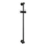 BRAUER Stripe thermostatische inbouw regendouche met drukknoppen SET 32 met 25 cm douchekop en gebogen muurarm en staaf handdouche en doucheslang en geïntegreerde glijstang mat zwart 5-S-427