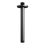 BRAUER Stripe thermostatische inbouw regendouche met drukknoppen SET 33 met 25 cm douchekop en plafondarm en staaf handdouche en doucheslang en geïntegreerde glijstang mat zwart 5-S-429