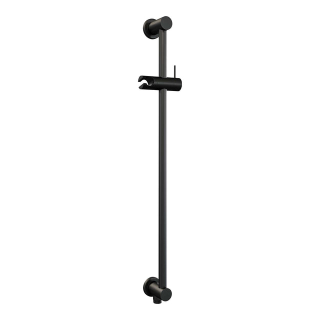 BRAUER Stripe thermostatische inbouw regendouche met drukknoppen SET 33 met 25 cm douchekop en plafondarm en staaf handdouche en doucheslang en geïntegreerde glijstang mat zwart 5-S-429