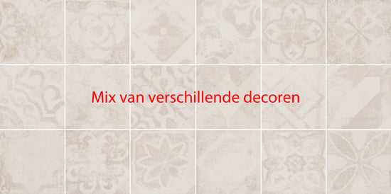 JOS. Reused mix warm 20x20 200002 10mm mat rett. R10 dec.