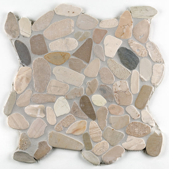 Baerwolf Pebble nature 30x30 PMG-0006 8mm mat R10 f:varied kiezelst.