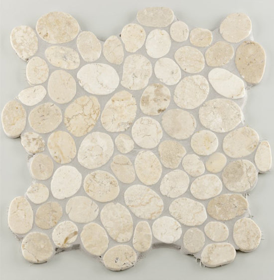 Baerwolf Pebble white 30x30 PMG-10004 10mm mat R10 f:varied kiezelst.