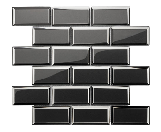 Baerwolf Facette black 30x30 GL-18009 8mm glans mur.f:048x098
