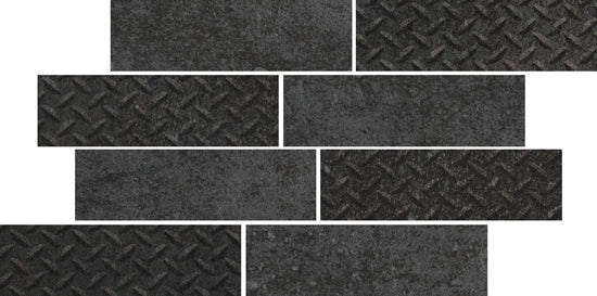 Cercom Temper coal 25x40 1070148 9,5mm mat rett. mos.bricks