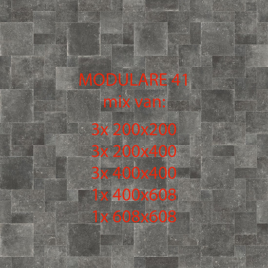 Cir Di Pietra Ardennes nero Mix 1078577 10mm mat rett. R10 doos = 1.452m2