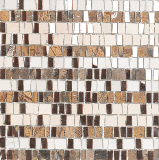 Dune Materia Mosaics bruin 30x30 186534 5mm mat/glans