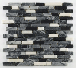 Baerwolf Naturstein nero marq/weiss 30x30 CM-7103 7mm mat R10 mur.f:varied