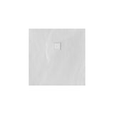 BRAUER Douchebak Asteroid 100x100 incl. antislip en antibacterieel mineraalmarmer mat wit DB-AS100100MW