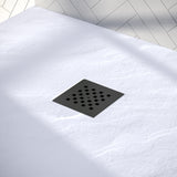 BRAUER Douchebak Asteroid 100x120 incl. antislip en antibacterieel mineraalmarmer mat wit DB-AS100120MW