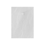 BRAUER Douchebak Asteroid 100x140 incl. antislip en antibacterieel mineraalmarmer mat wit DB-AS100140MW